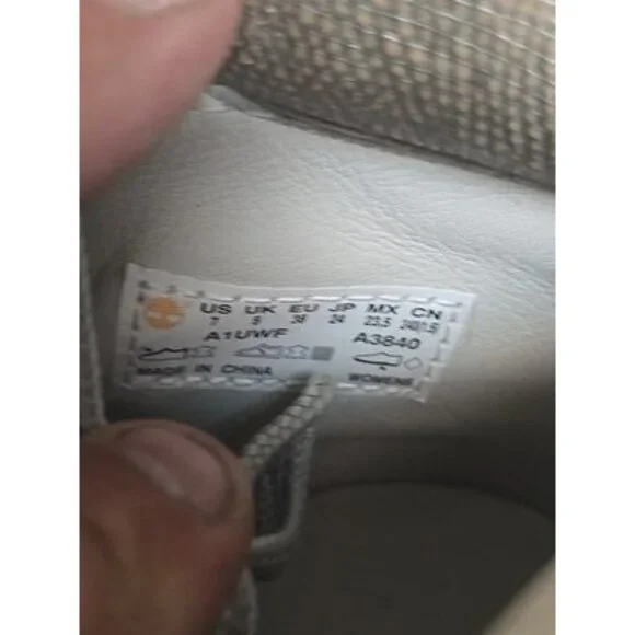 Timberland Women's A1UWF 6" Premium Boots Light Gray Size 7M - Picture 7 of 8